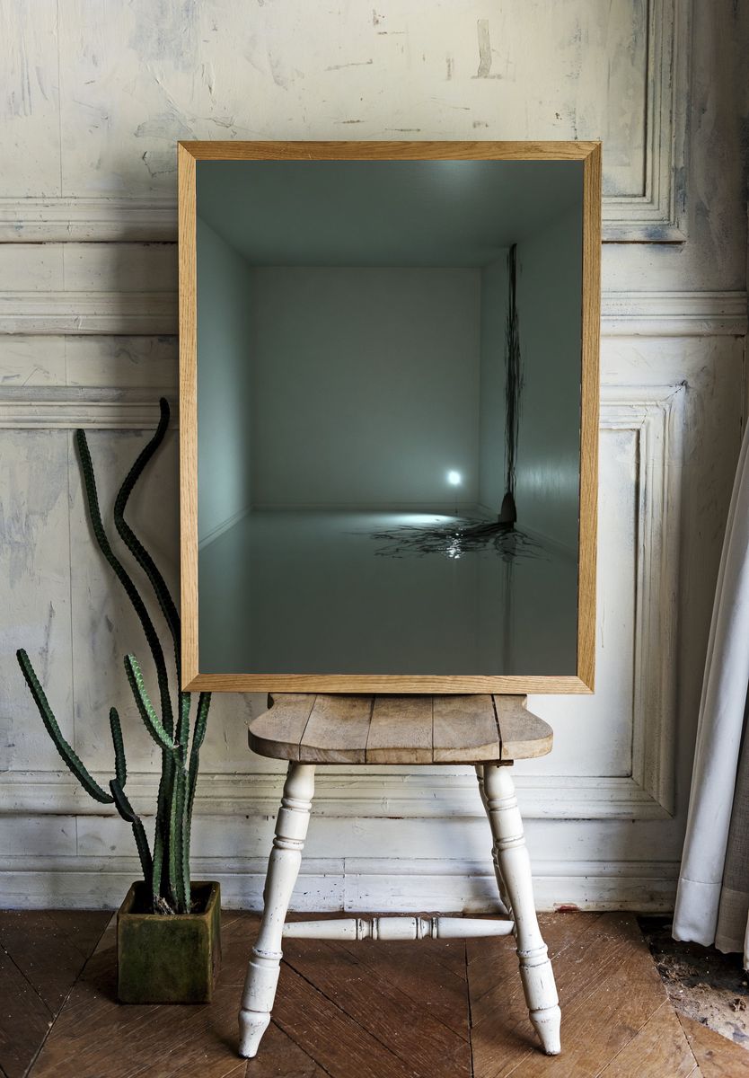 Minimalist Dark Room Print. room preview