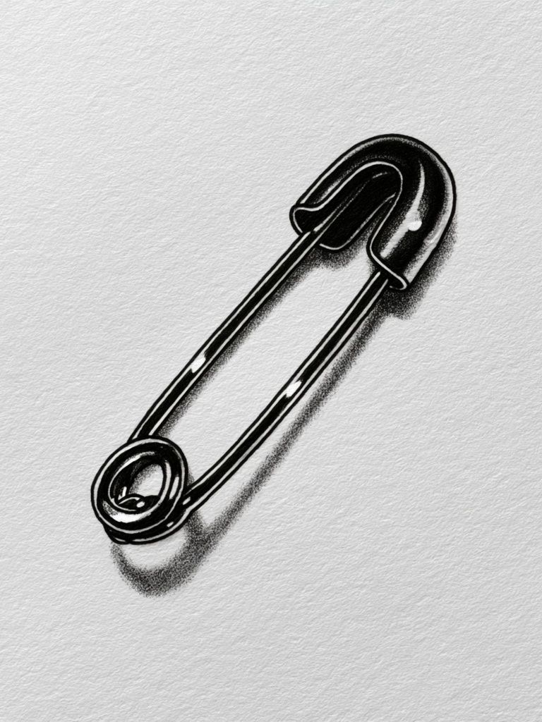 Safety Pin Minimalist Print. poster — minimalist art