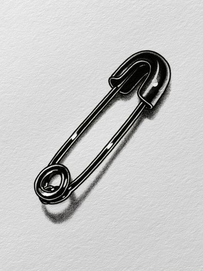 Safety Pin Minimalist Print.
