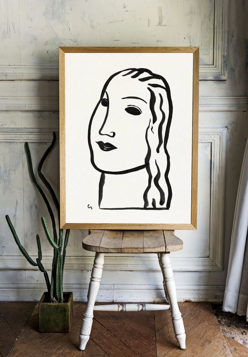 Woman's head (1891–1941) drawing high. — room view 1