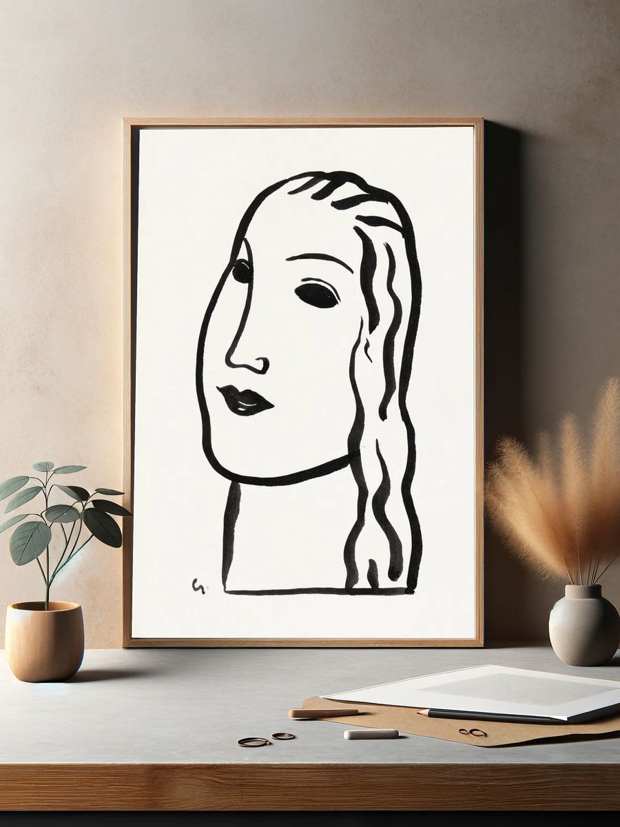 Woman's head (1891–1941) drawing high. — room view 2