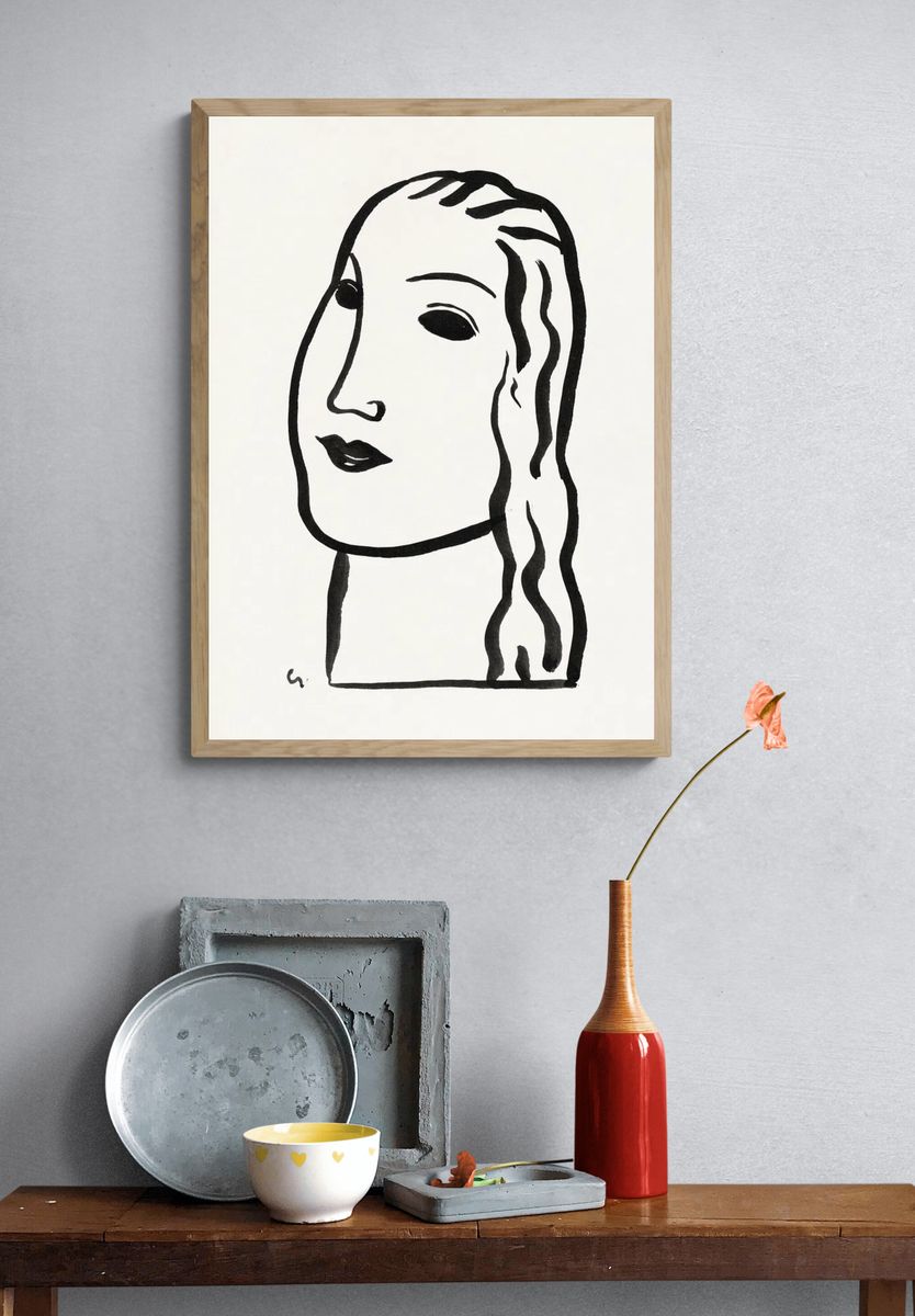 Woman's head (1891–1941) drawing high. — room view 3