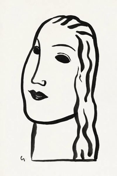 Woman's head (1891–1941) drawing high.