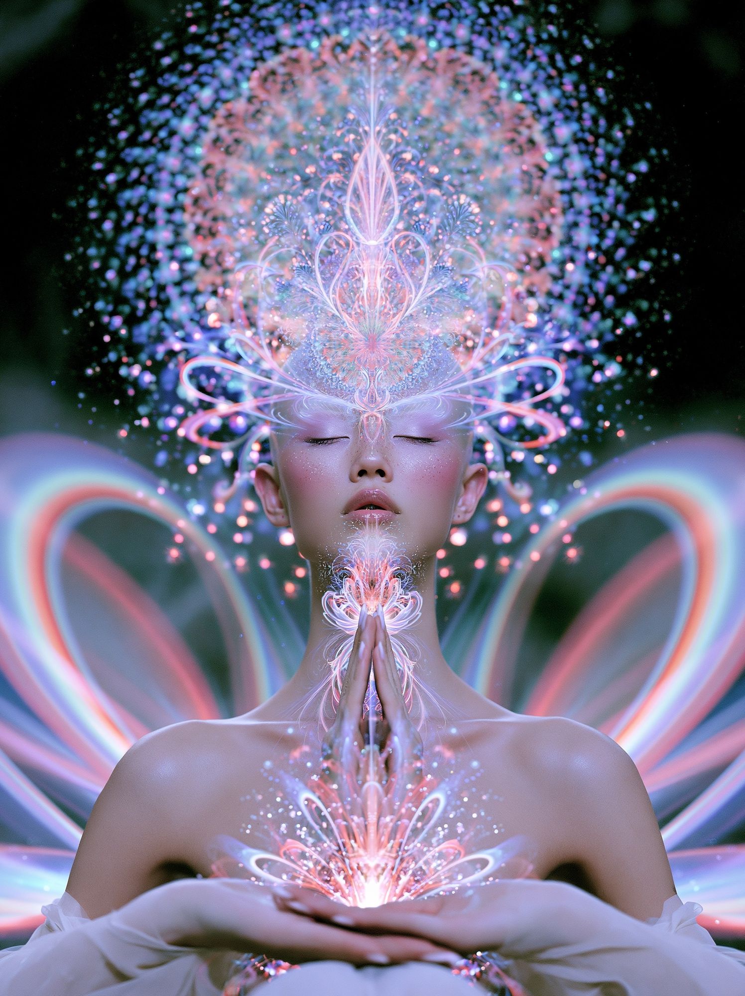 Cosmic Meditation Portrait Print. poster — mindfulness art