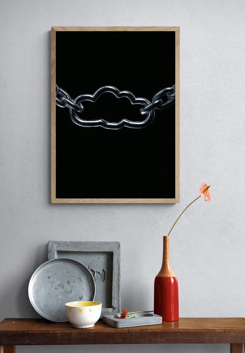 Cloud Chain Minimalist Print. — room view 3