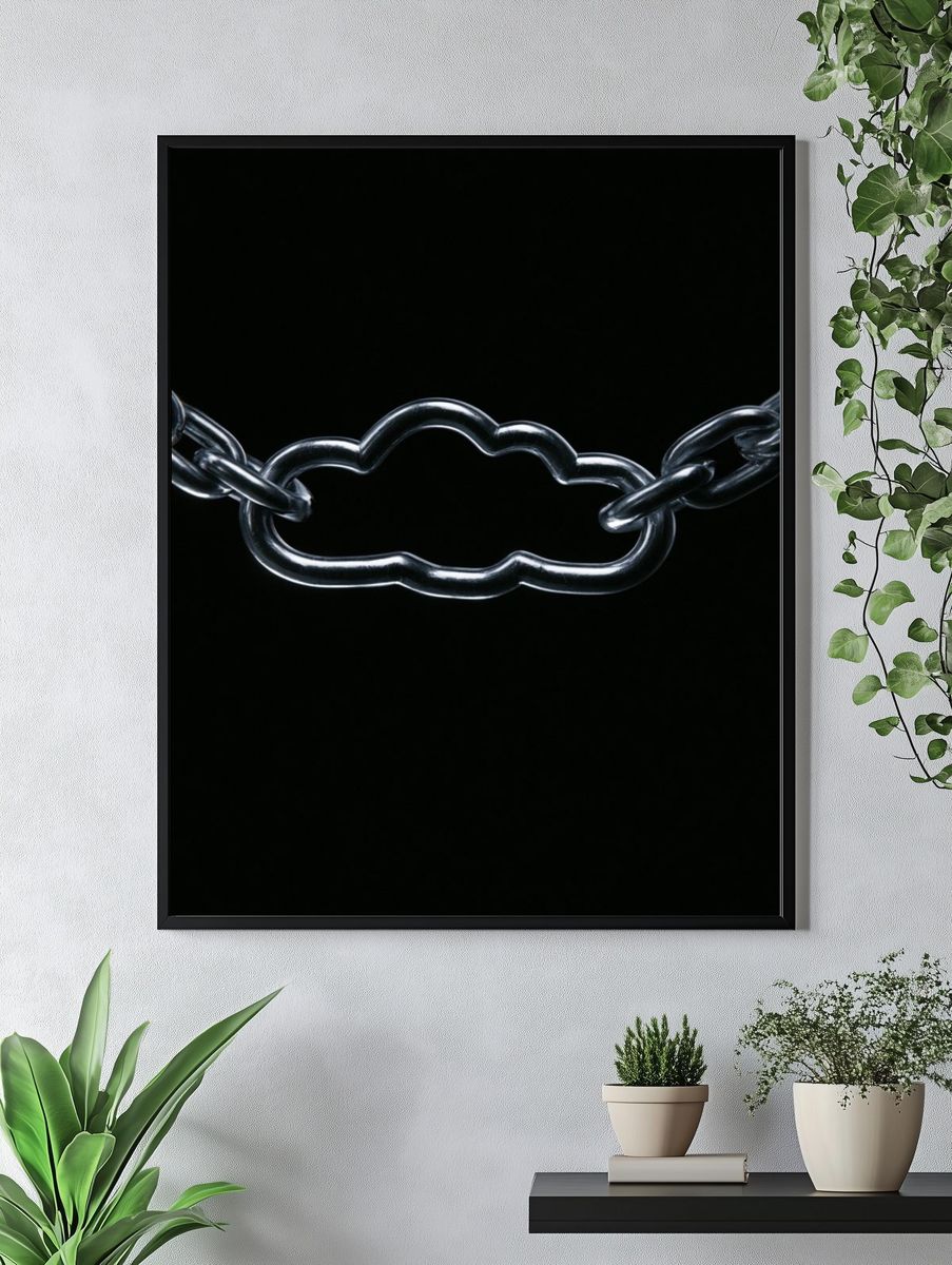 Cloud Chain Minimalist Print. — room view 4