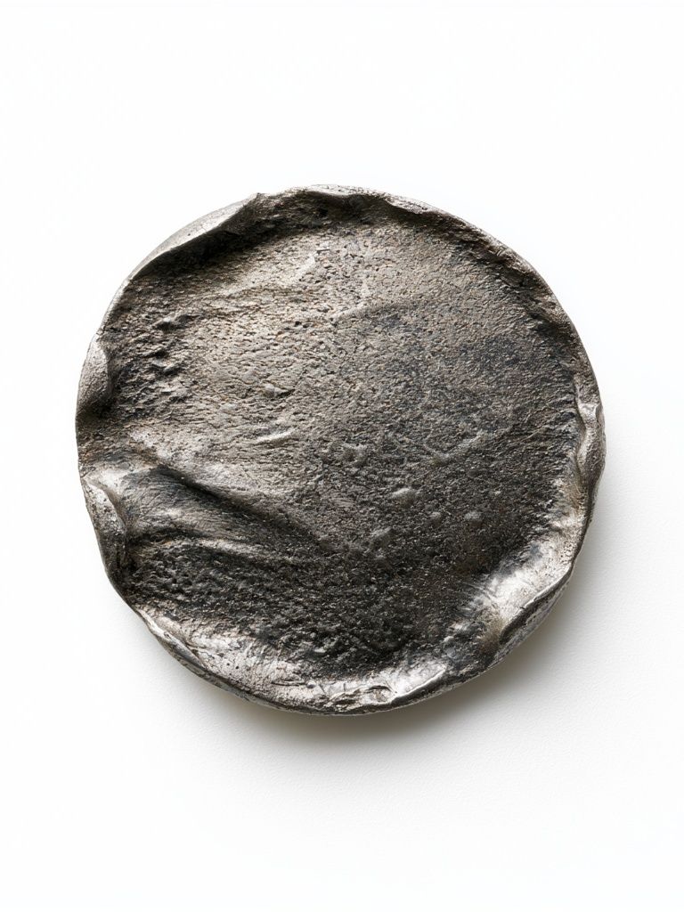 Textured Stone Disc Minimalist Print. poster detail