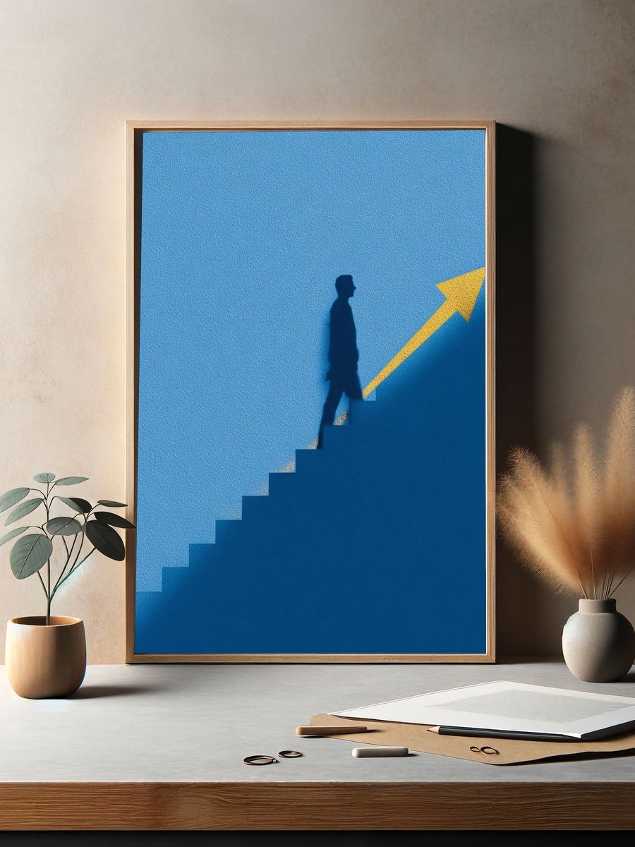 Upward Journey Minimalist Poster. — room view 2