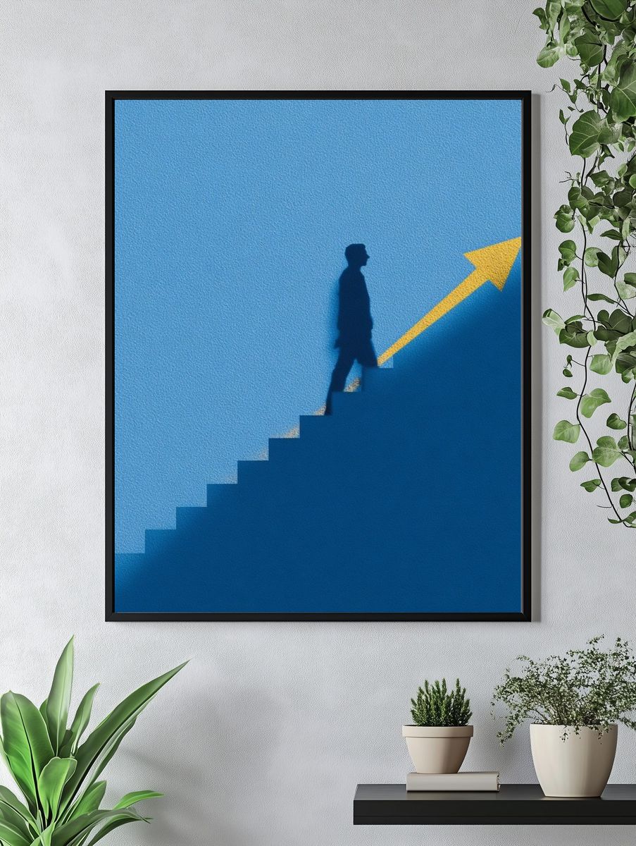 Upward Journey Minimalist Poster. — room view 4