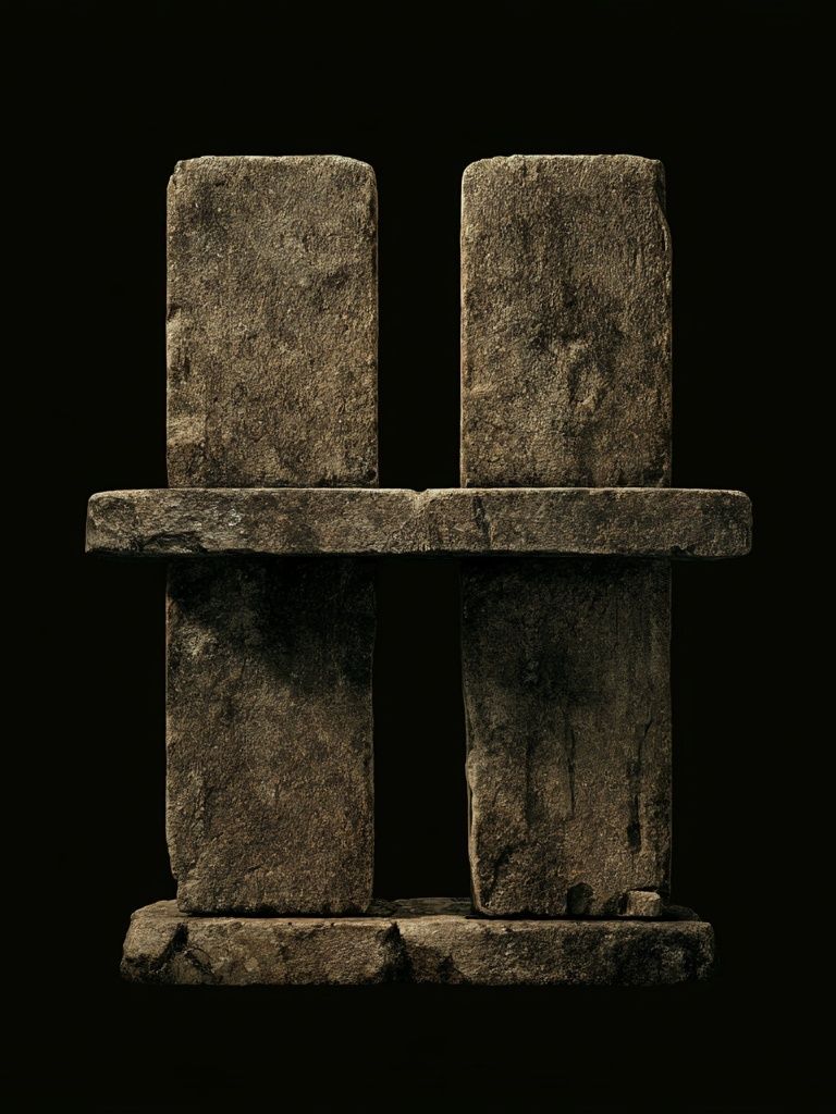 Stone Totem Minimalist Print. poster — minimalist art