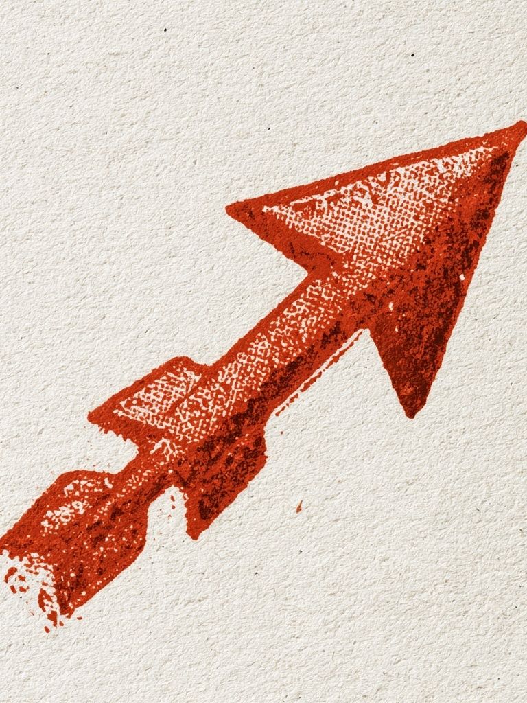 Red Arrow Minimalist Print. poster — minimalist art