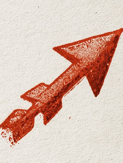 Red Arrow Minimalist Print.