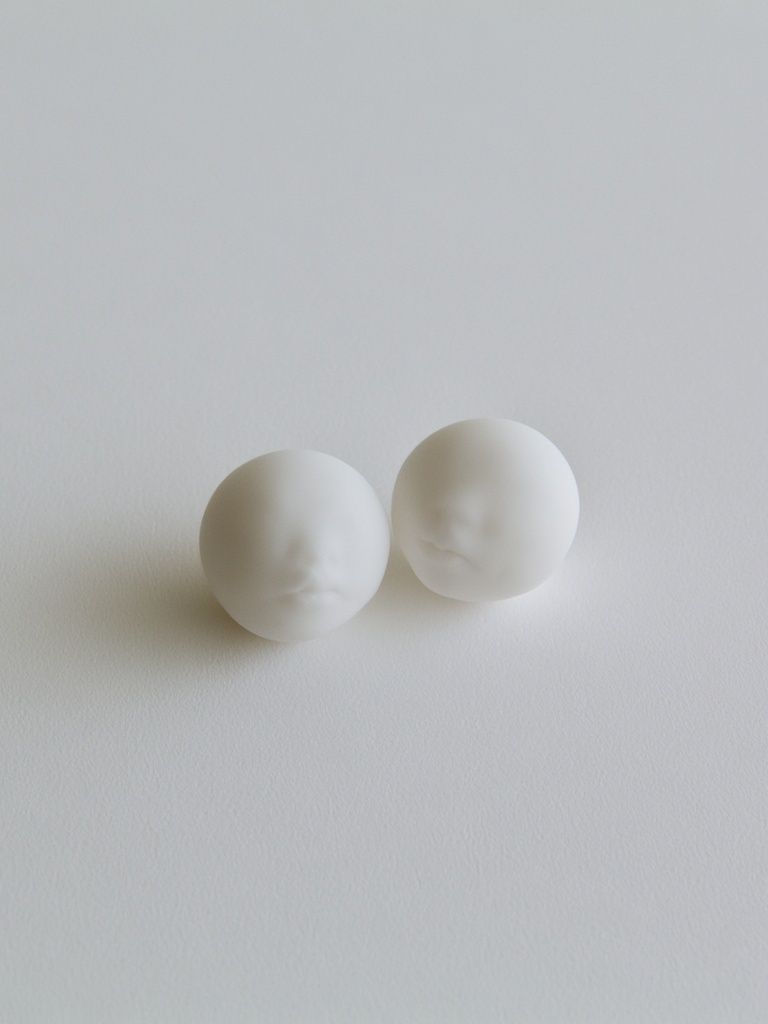 Minimal White Face Study Poster. poster detail