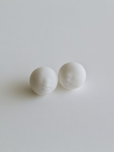 Minimal White Face Study Poster.