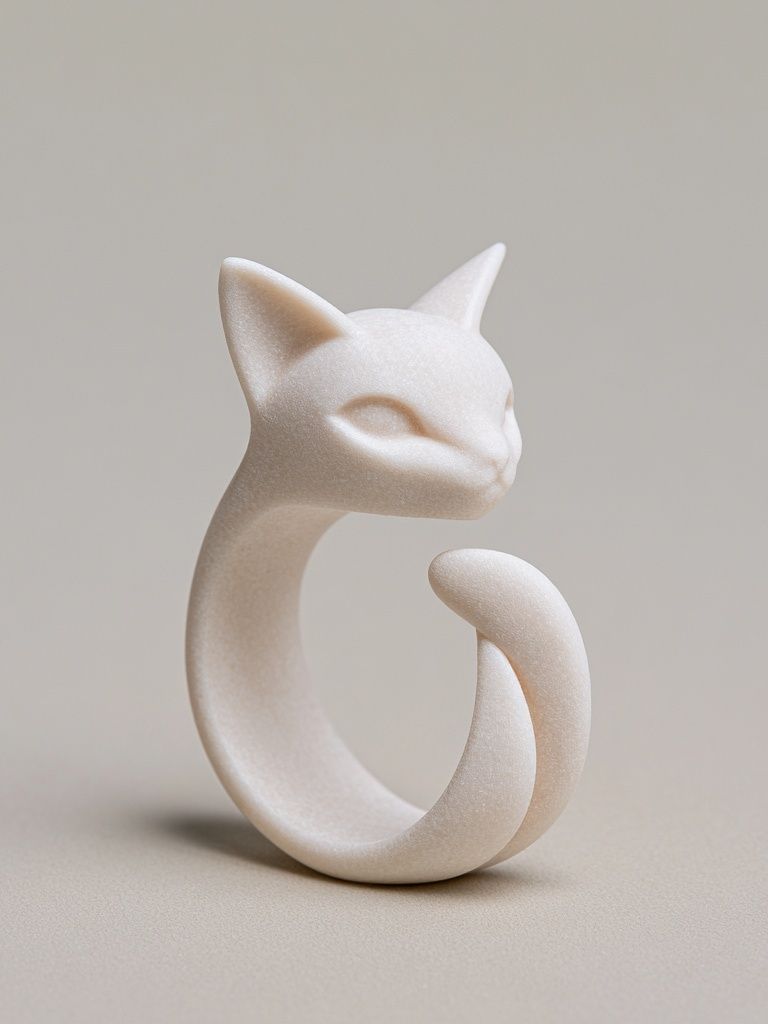 Minimal Cat Sculpture Poster. poster detail