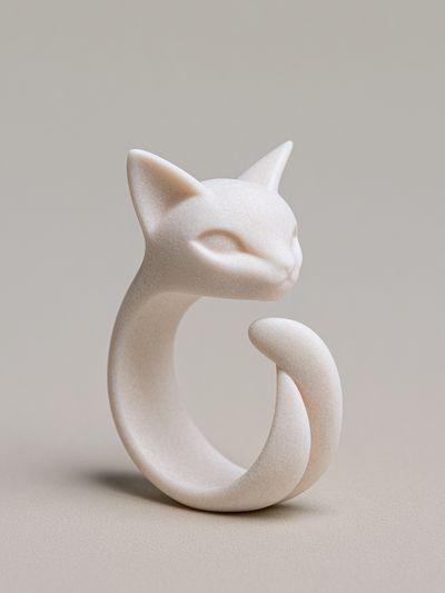 Minimal Cat Sculpture Poster.