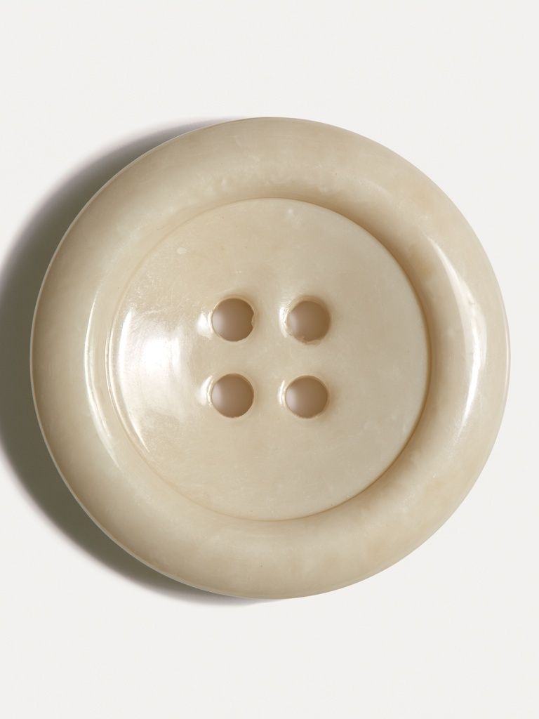 Minimal Beige Button Print. poster detail
