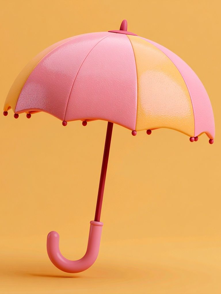 Pink Umbrella Minimalist Poster. poster — minimalist art