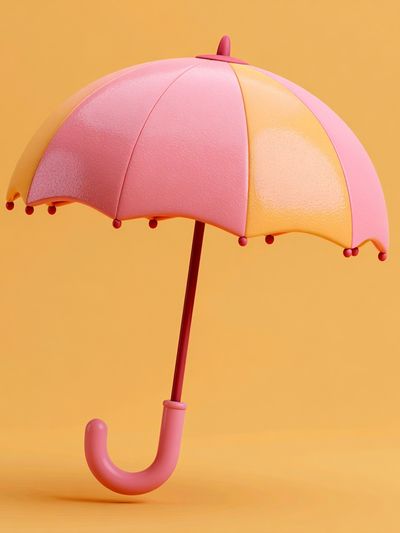 Pink Umbrella Minimalist Poster.