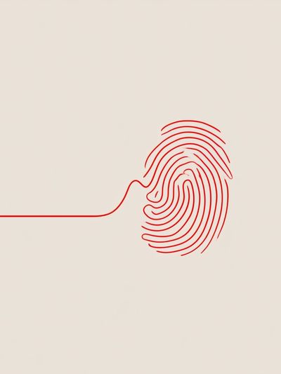 Fingerprint Line Art Poster.
