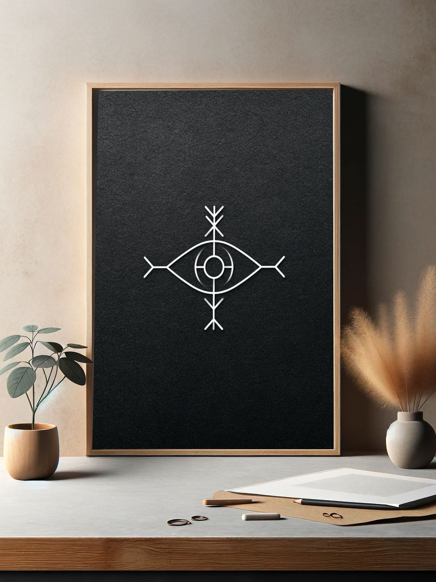 Runic Eye Minimalist Poster. — room view 2
