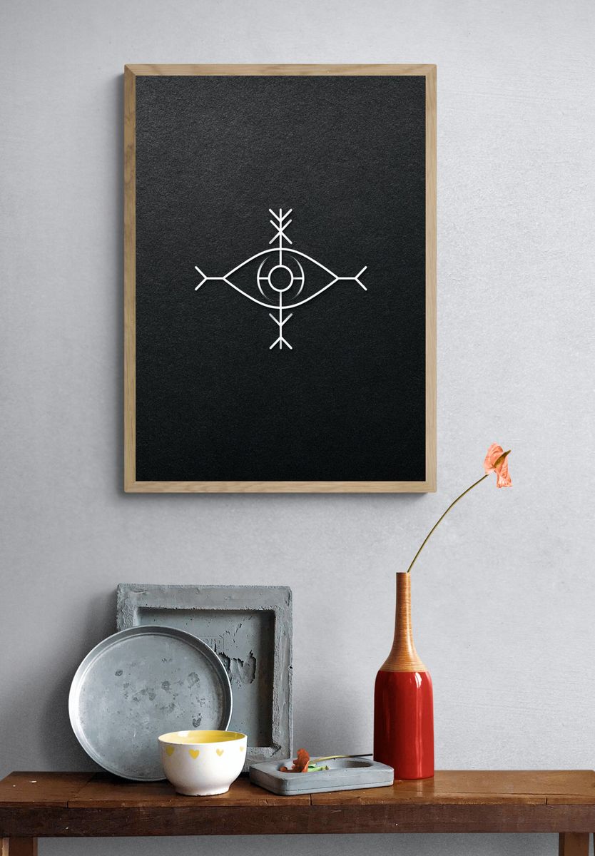 Runic Eye Minimalist Poster. — room view 3