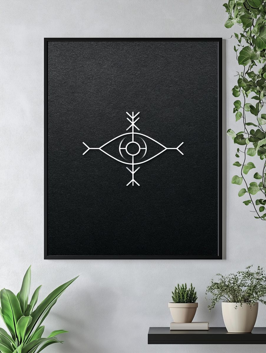 Runic Eye Minimalist Poster. — room view 4