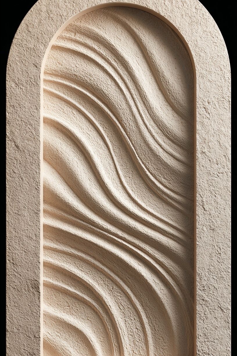 Textured Arch Relief Minimalist Print. poster — minimalist art