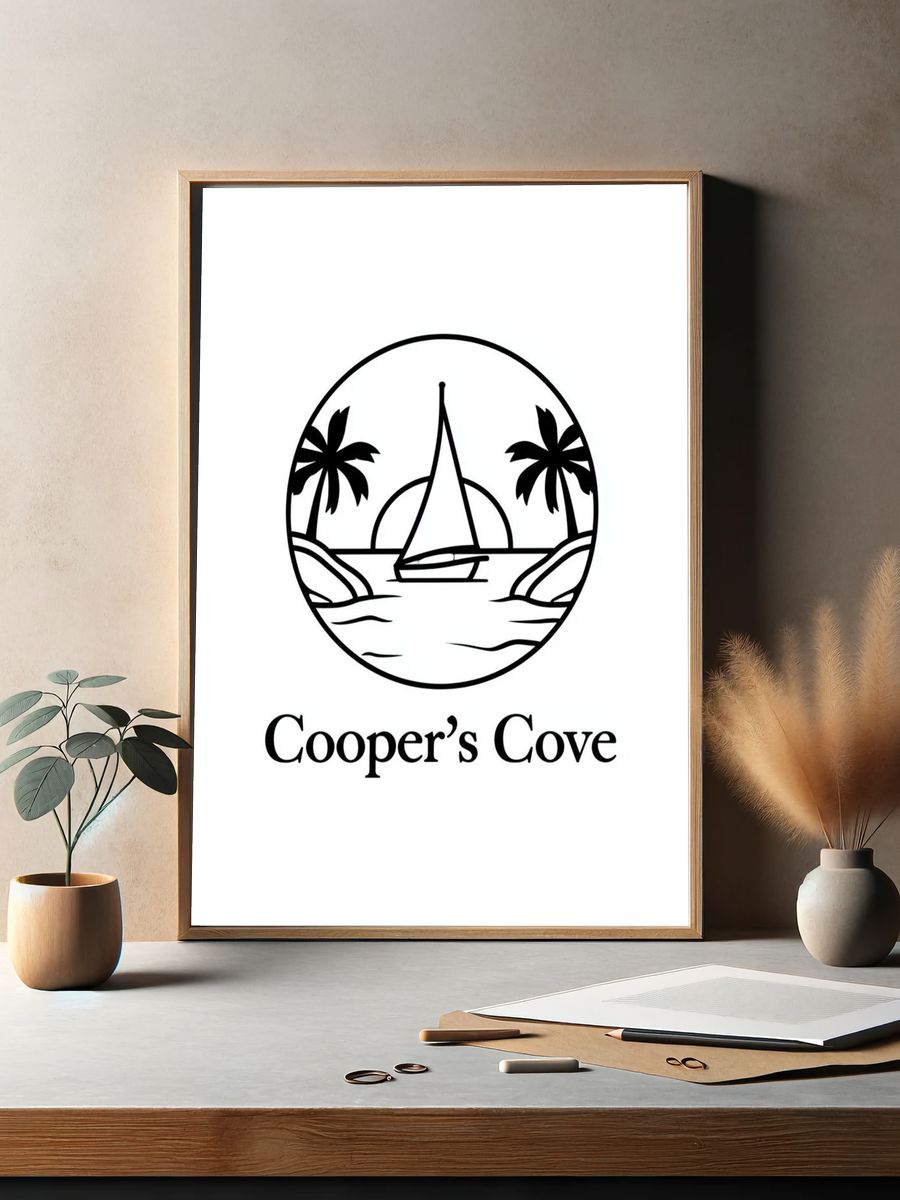 Cooper's Cove Sailboat Print. — room view 2