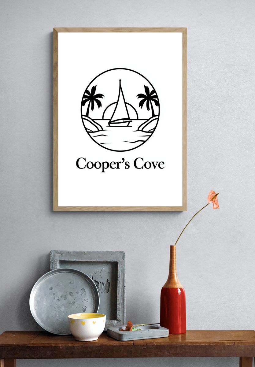 Cooper's Cove Sailboat Print. — room view 3