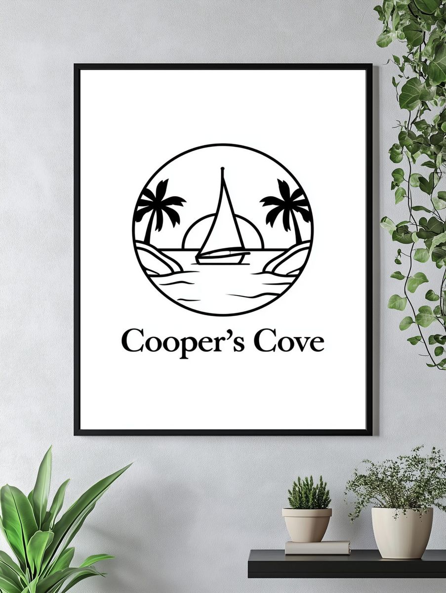 Cooper's Cove Sailboat Print. — room view 4