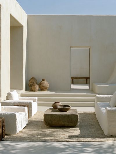 Minimalist Courtyard Interior Print.