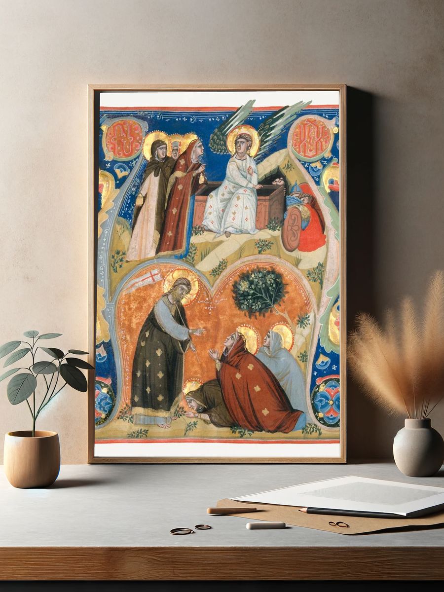 Manuscript Illumination Scenes Easter Initial. — room view 2