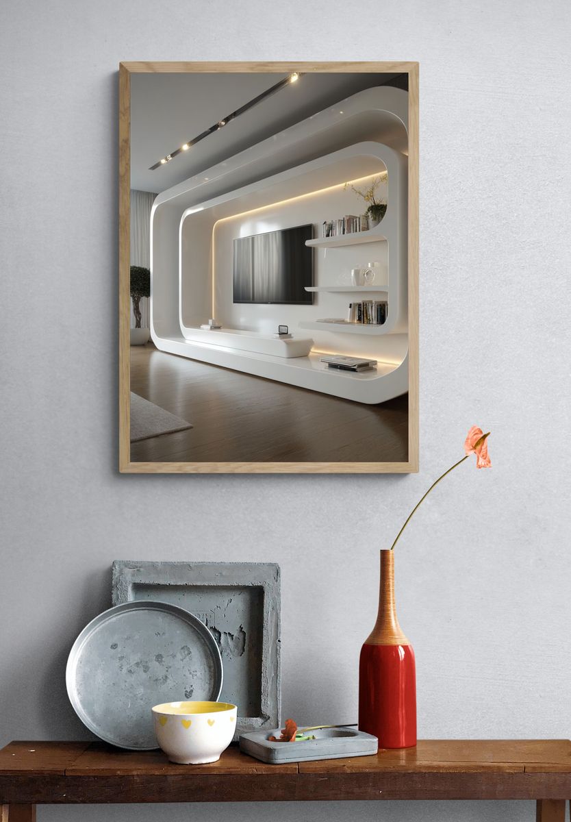 Modern Living Room Interior Photography Print. — room view 3