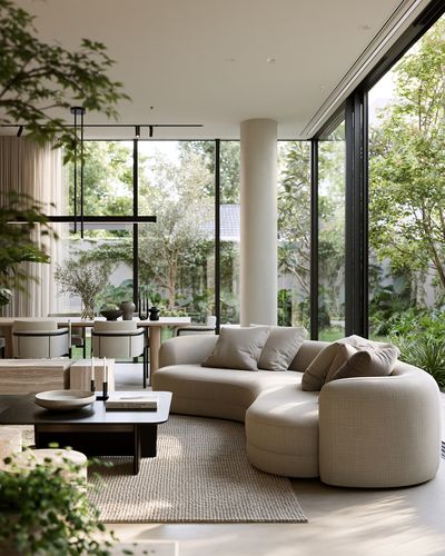 Modern Minimalist Living Room Poster.