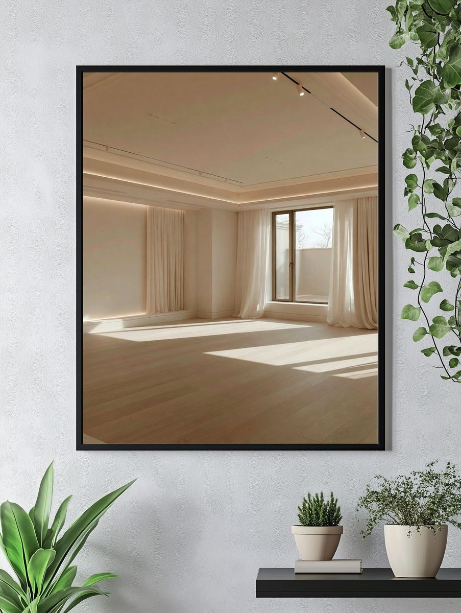 Minimalist Sunlit Interior Print. — room view 4