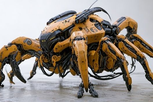 Mechanical Spider Illustration Poster. poster detail