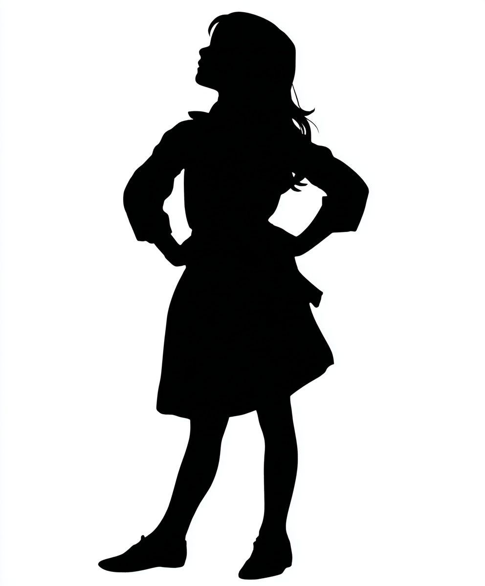 Girl Silhouette Minimalist Poster. poster — minimalist art