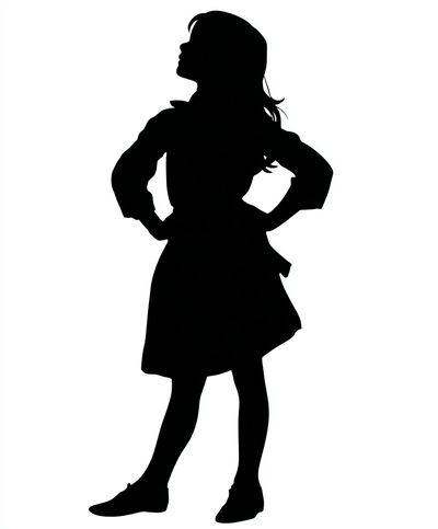 Girl Silhouette Minimalist Poster. poster