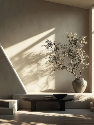 Sunlit Japandi Interior Print.