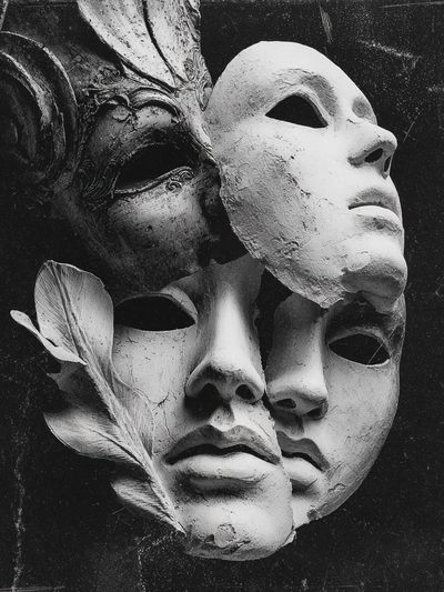 Abstract Mask Art Poster. poster print