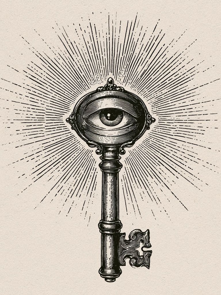 Mystic Eye Key Typography Print. poster detail