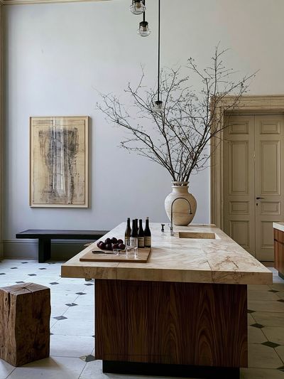 Elegant Minimalist Kitchen Interior Print.