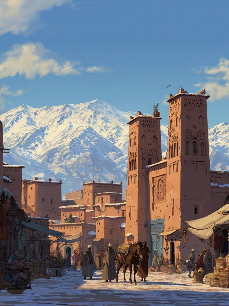 Marrakech Market — Illustration Print. poster detail