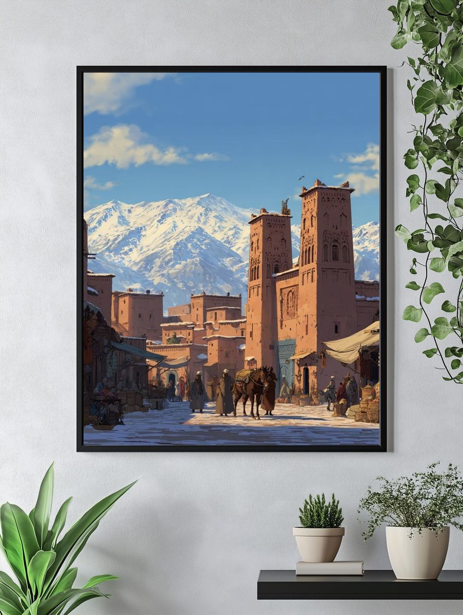 Marrakech Market — Illustration Print. — room view 4