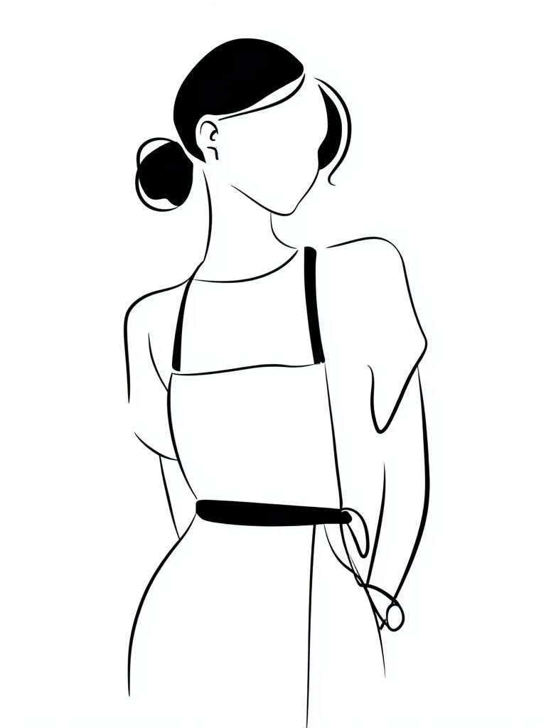 Minimalist Line Art Woman Poster. poster detail