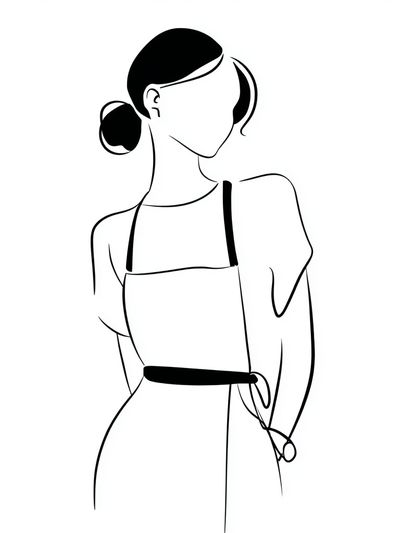 Minimalist Line Art Woman Poster. poster