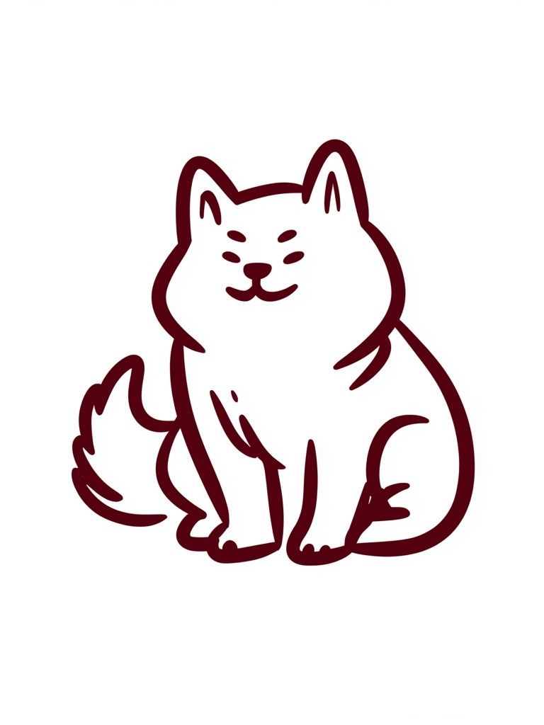 Cute Cat Line Art Poster. poster — minimalist art