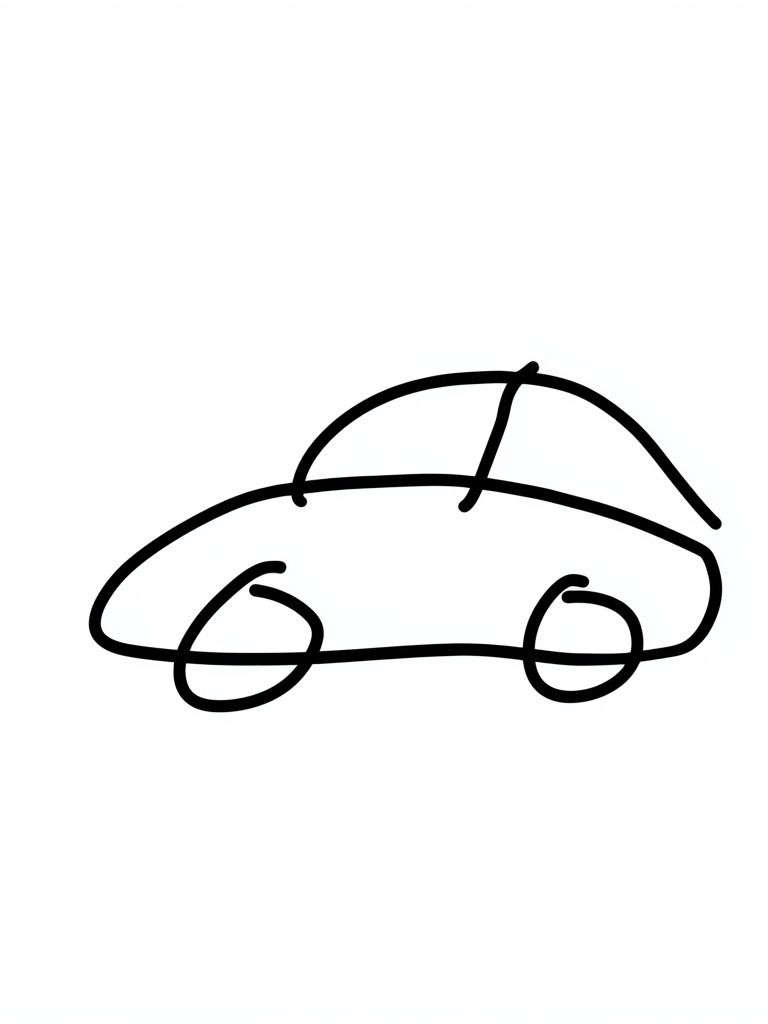 Minimal Car Line Art Poster. poster — minimalist art