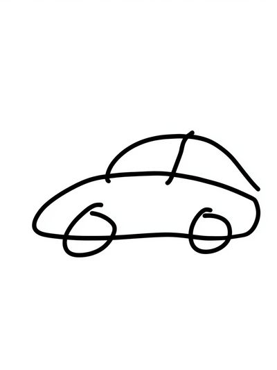 Minimal Car Line Art Poster. poster